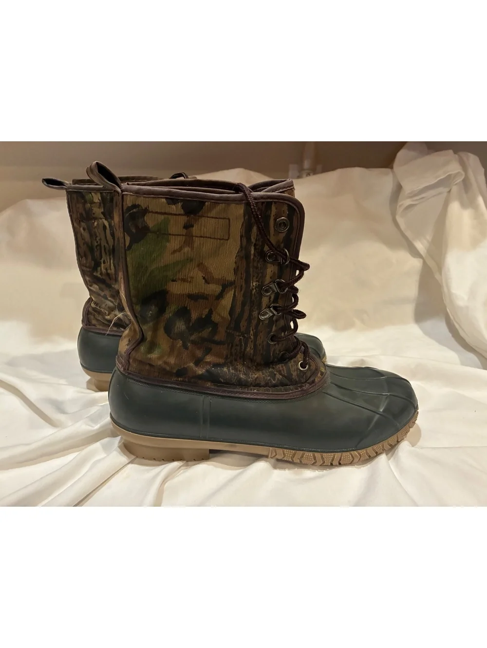 Northwest Territory Mens Camo Duck Boots Waterproof Insulated Snow Hunting Sz 12